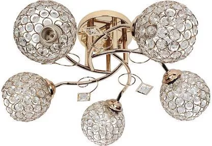 Κρεμαστό Φωτιστικό Οροφής Keskor 89399-05 Πολύφωτο με Ντουί E27 Χρυσό