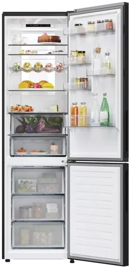 Candy Ψυγειοκαταψύκτης 409lt NoFrost Υ205xΠ59.5xΒ66.7εκ. Μαύρος CNCQ4T620EB