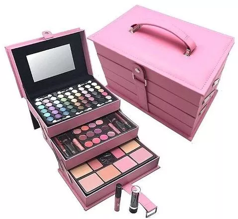 Βαλιτσάκι Αισθητικής Μεταλλικό Ροζ