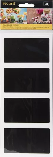 Securit Σετ Αυτοκόλλητες Ετικέτες 8 τμχ Τοίχου