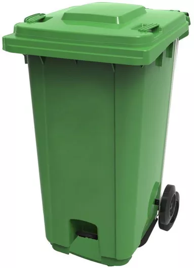 Κάδος Απορριμμάτων Πλαστικός Τροχήλατος με Πεντάλ 240lt Πράσινος