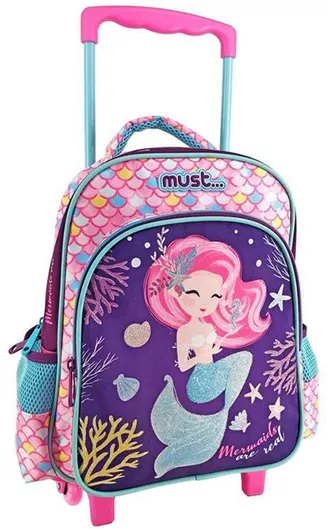 Must Real 2 Σχολική Τσάντα Τρόλεϊ Νηπιαγωγείου Πολύχρωμη Μ27 x Π10 x Υ31εκ