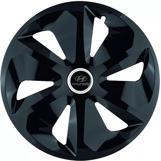Τάσια Αυτοκινήτου Jestic Σετ με Σήμα Hyundai Σετ 4τμχ 14" Μαύρο/Μαύρο