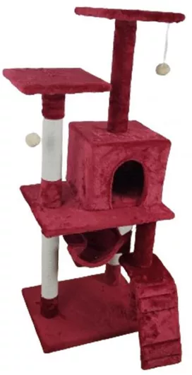 Ονυχοδρόμιο Denik Pets Γατόδεντρο 50x40x120cm ON-CTR2 Κόκκινο
