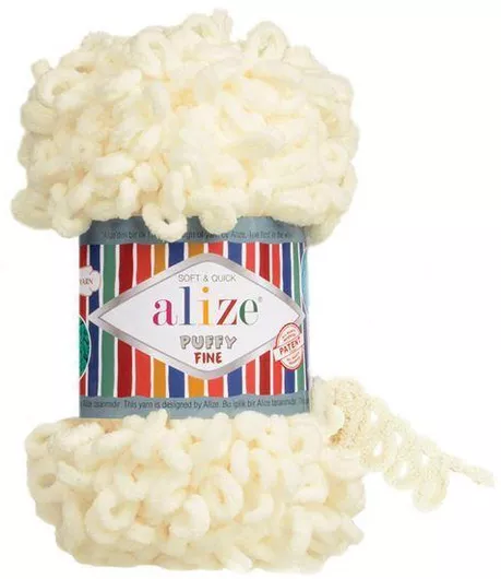 Νήμα Πλέξιμο Alize Puffy Fine Al-62 100γρ Ζαχαρί