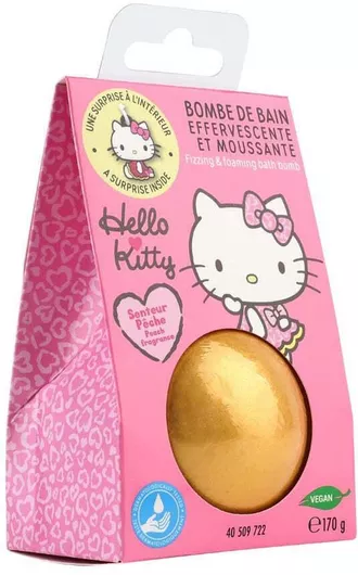 Άλας Μπάνιου Take Care Hello Kitty Bath Bomb With Peach Scent 170g