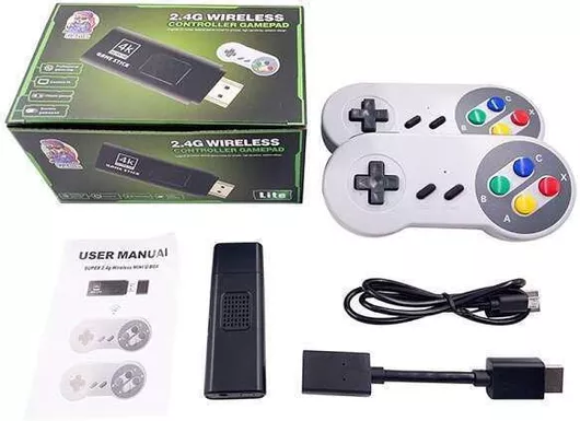 Ηλεκτρονική Παιδική Ρετρό Κονσόλα 2 Ασύρματα Χειριστήρια 4k Ultra Hd Game Stick 800