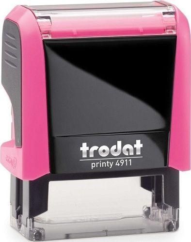 Σφραγίδα Trodat Printy 4911 Αυτόματη Ορθογώνια "Κειμένου" με Ροζ Σώμα 38x14mm