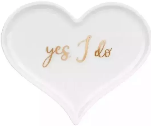 Πορσελάνινη θήκη για Βέρες γάμου - Καρδιά