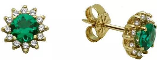 Σκουλαρίκι Atofio Kosmima  Χρυσό 14K με Πέτρες