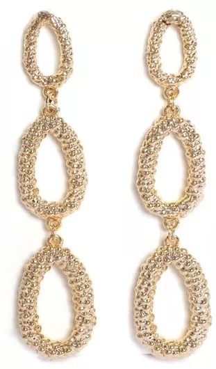 Σκουλαρίκι Zarra Collection Κρίκοι Επιχρυσωμένα