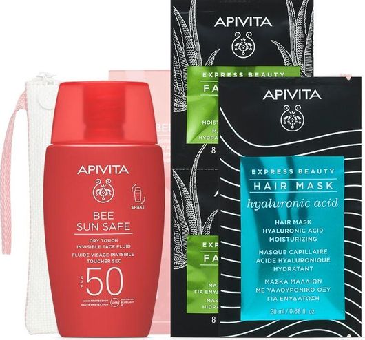 Σετ Apivita Bee Sun Safe Dry Touch Invisible με Αντηλιακή Κρέμα Προσώπου