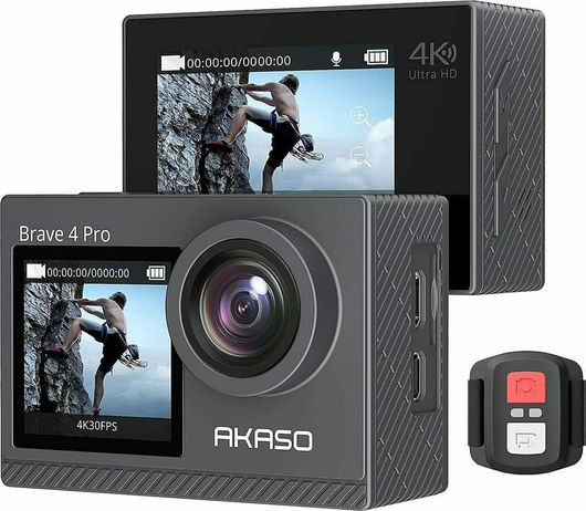 Action Camera Akaso Brave 4 Pro 4K Ultra HD Υποβρύχια με Οθόνη Μαύρο