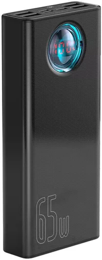 Baseus Amblight Overseas Edition Power Bank 30000mAh 65W με 4 Θύρες USB-A & Θύρα USB-C Power Delivery Μαύρο