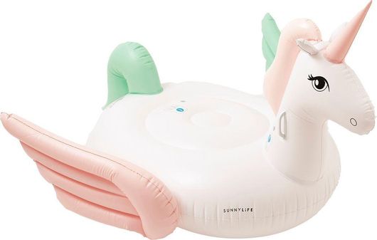 Φουσκωτό Ride On Θαλάσσης Sunnylife Unicorn 160cm Λευκό