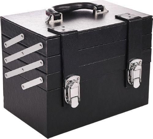 Βαλιτσάκι Αισθητικής Δερματίνης 20.8x26.8x16.2cm Μαύρο