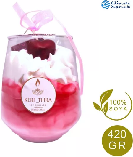 Αρωματικό Κερί Σόγιας 420gr Ροζ