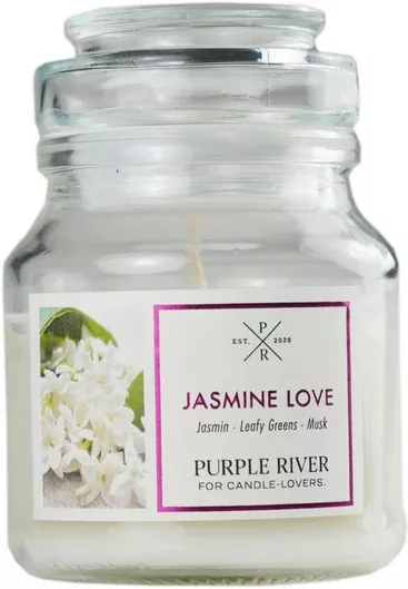 Αρωματικό Κερί Purple River Σόγιας σε Βάζο με Άρωμα Γιασεμί 113gr Purple