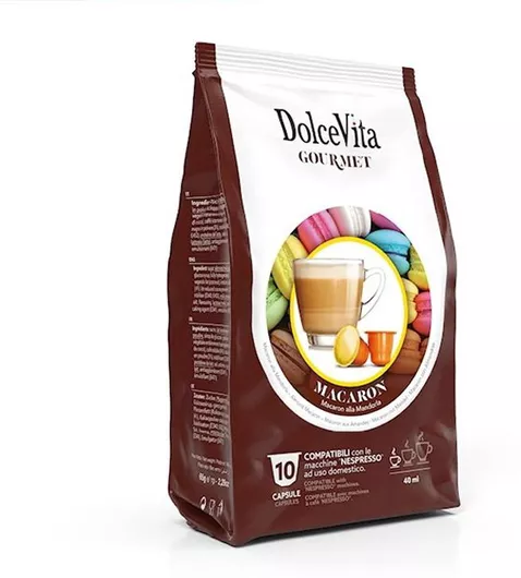 Κάψουλες Nespresso Συμβατές Dolce Vita Macaron Με Αμύγδαλο 10 Τεμάχια