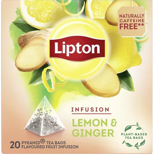Lipton Τσαι Πυραμιδα 20x2gr Λεμονι Ginger