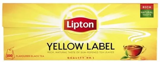 Lipton Τσαι Κιτρινο 100τεμ Yellow Label