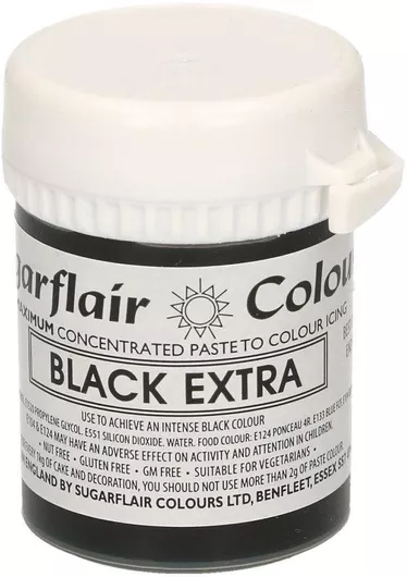 Sugarflair Χρώμα Ζαχαροπλαστικής σε Πάστα Μαύρο 42gr