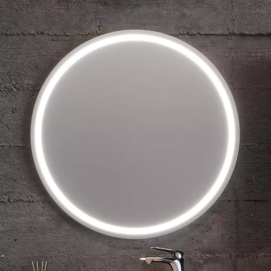 Καθρέπτης Μπάνιου Martin Στρογγυλός Led 100x100cm Μπλε