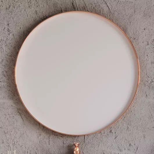 Καθρέπτης Μπάνιου Martin Στρογγυλός 80x80cm Καφέ