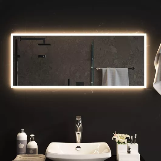 Καθρέπτης Μπάνιου vidaXL Ορθογώνιος Led 100x40cm Διάφανος