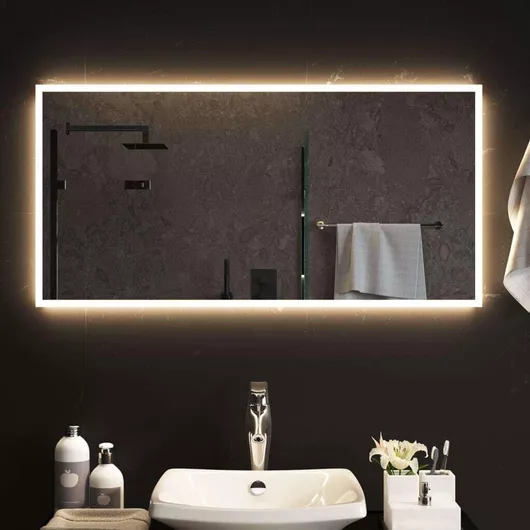 Καθρέπτης Μπάνιου vidaXL Ορθογώνιος Led 100x50cm