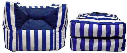 Πουφ Πολυθρόνα Αδιάβροχη Μπλε