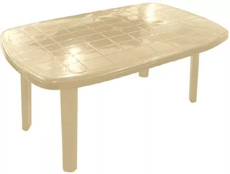 Τραπέζι Πλαστικό για Μικρούς Εξωτερικούς Χώρους 80x72cm Μπεζ