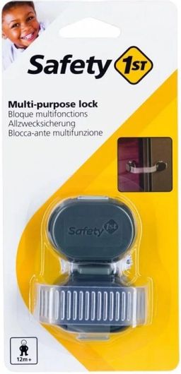 Προστατευτικό Ντουλαπιών & Συρταριών Safety 1st με Αυτοκόλλητο από Πλαστικό Γκρι