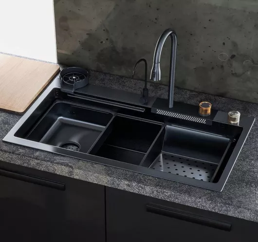 Νεροχύτης Sanitec Ένθετος Αριστερός Inox με Μπαταρία Μ80xΠ45cm Ασημί