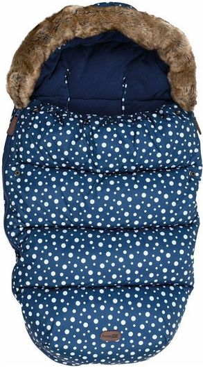 Ποδόσακος Καροτσιού FreeOn Dots Αδιάβροχος με Fleece Επένδυση 100x55cm Μπλε