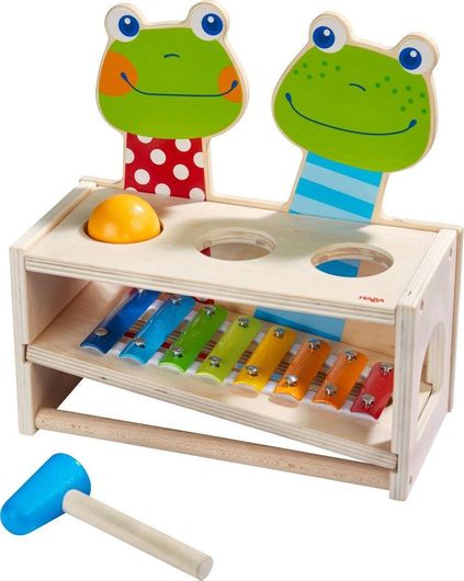 Ξυλόφωνο Haba Ξύλινο Hammer Bench Frog Concert για 3+ Ετών