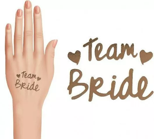 Τατουάζ για Party Team Bride Προσωρινό για Party με Θέμα Γάμος Σετ 16τμχ