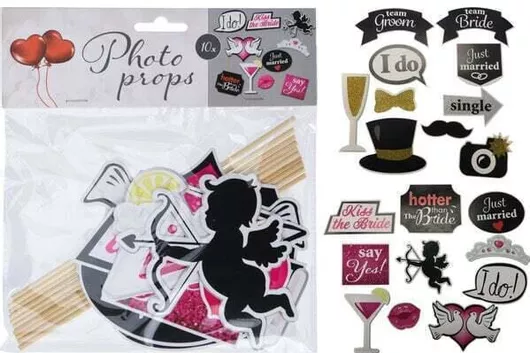 PHOTOBOOTH/ΣΕΛΦΙ ΑΞΕΣΟΥΑΡ ΣΕΤ/10 ΔΕΞΙΩΣΗ ΓΑΜΟΥ