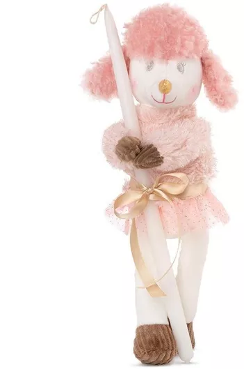 Πασχαλινή Λαμπάδα Στρογγυλή με Κουτί 0106673C 20cm. Λευκή