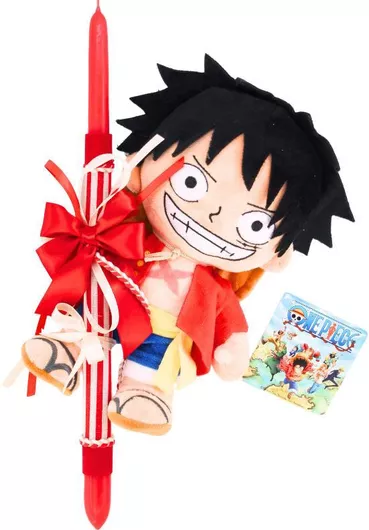 Πασχαλινή Λαμπάδα Luffy One Piece Λούτρινο 30cm