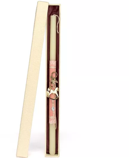 Στρογγυλο Λαμπαδακι Μπρελοκ Αλογακι 045-εκρου