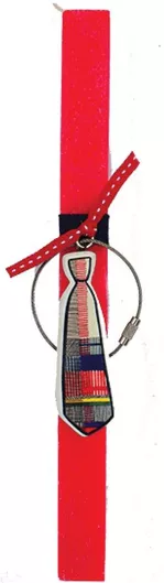 Λαμπάδα Ανδρική Μπρελόκ Γραβάτα Κόκκινη Ελευθερίας Δανιηλίδη