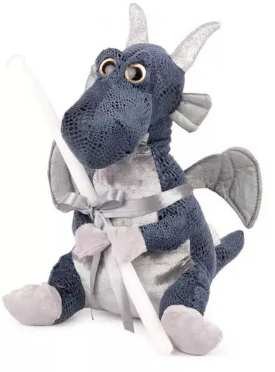 Λαμπάδα 32cm Δράκος Dino Grey Amek Toys 010679-3