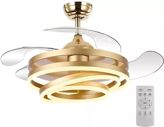 Ανεμιστήρας Οροφής Powertech 106cm με Φως & Τηλεχειριστήριο Χρυσός