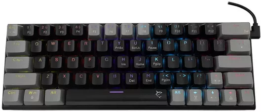 White Shark WAKIZASHI Gaming Μηχανικό Πληκτρολόγιο με Custom Blue διακόπτες & RGB φωτισμό Αγγλικό USBlack/Grey