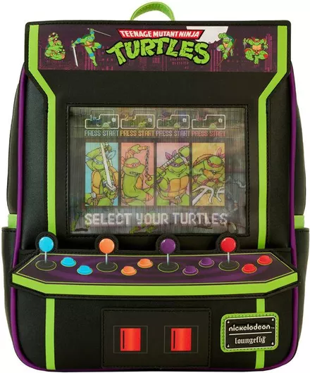 Παιδική Τσάντα Πλάτης Loungefly Teenage Mutant Ninja Turtles 40th Anniversary Vintage Arcade