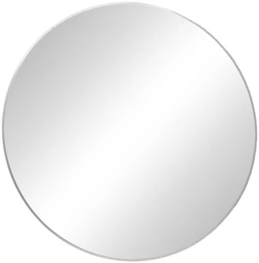 Καθρέπτης Τοίχου Pakketo Emmett με Ασημί Μεταλλικό Πλαίσιο Διαμέτρου 80cm