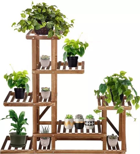 Ανθοστήλη Springos GA0176 Ξύλινη 95x25x95.5cm