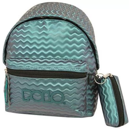 Polo Σχολική Τσάντα Πλάτης Νηπιαγωγείου σε Μπλε χρώμα Μ24 x Π13 x Υ31εκ