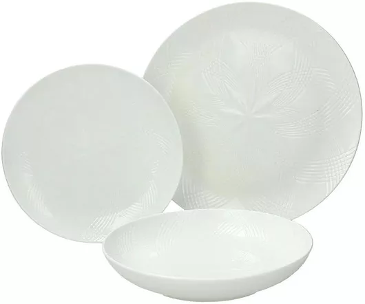 Σερβίτσιο Πιάτων Tognana Moon από Πορσελάνη 18τμχ Λευκό